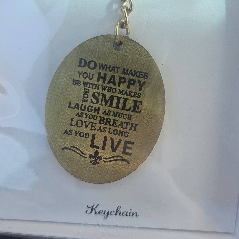 Gold Inspirational Keychain